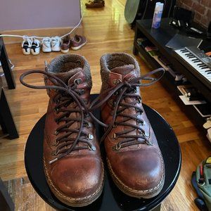 Aldo Brown Leather Winter Boots, Size 9.5